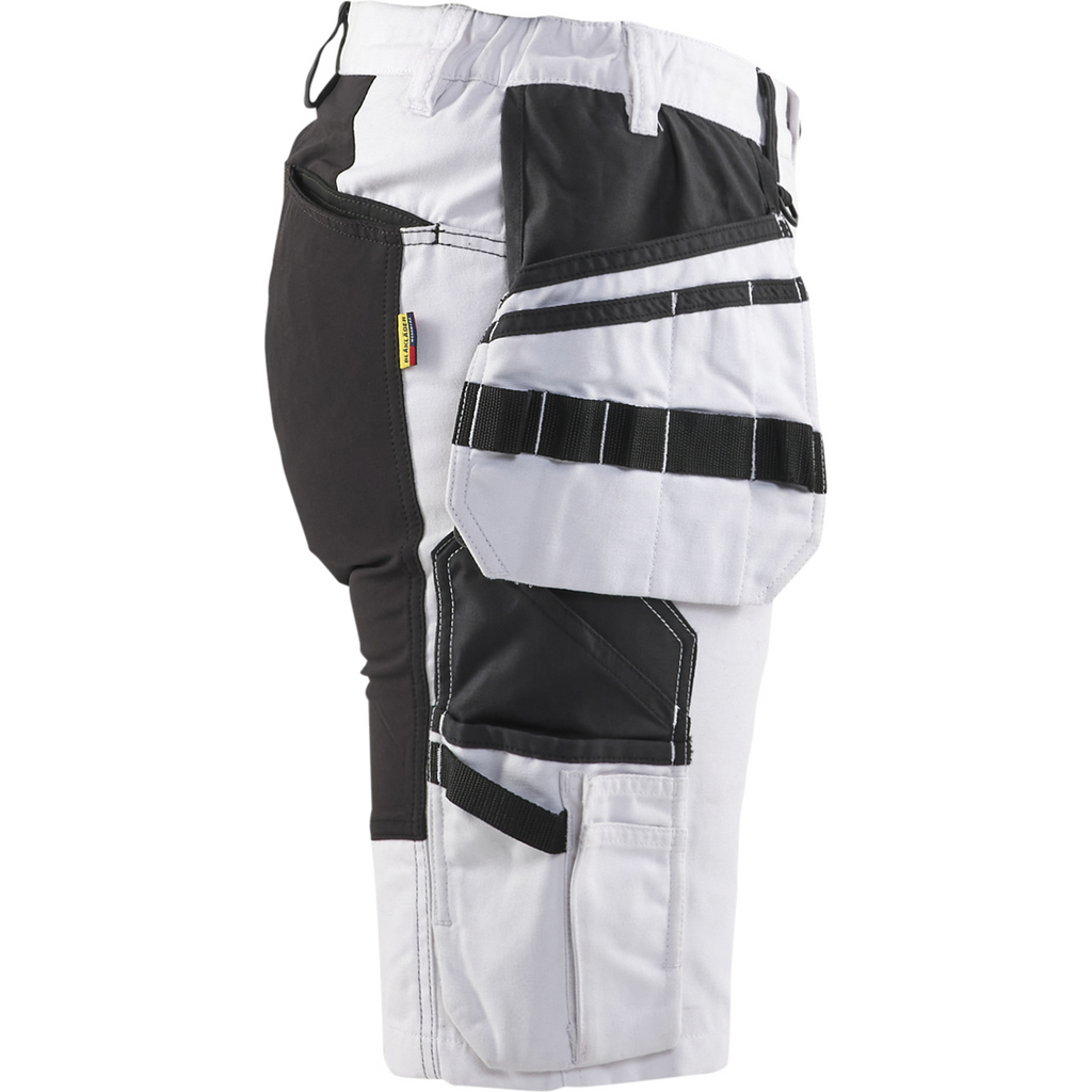 Blaklader X1900 Ladies Stretch Painters Shorts, White/Black (2)