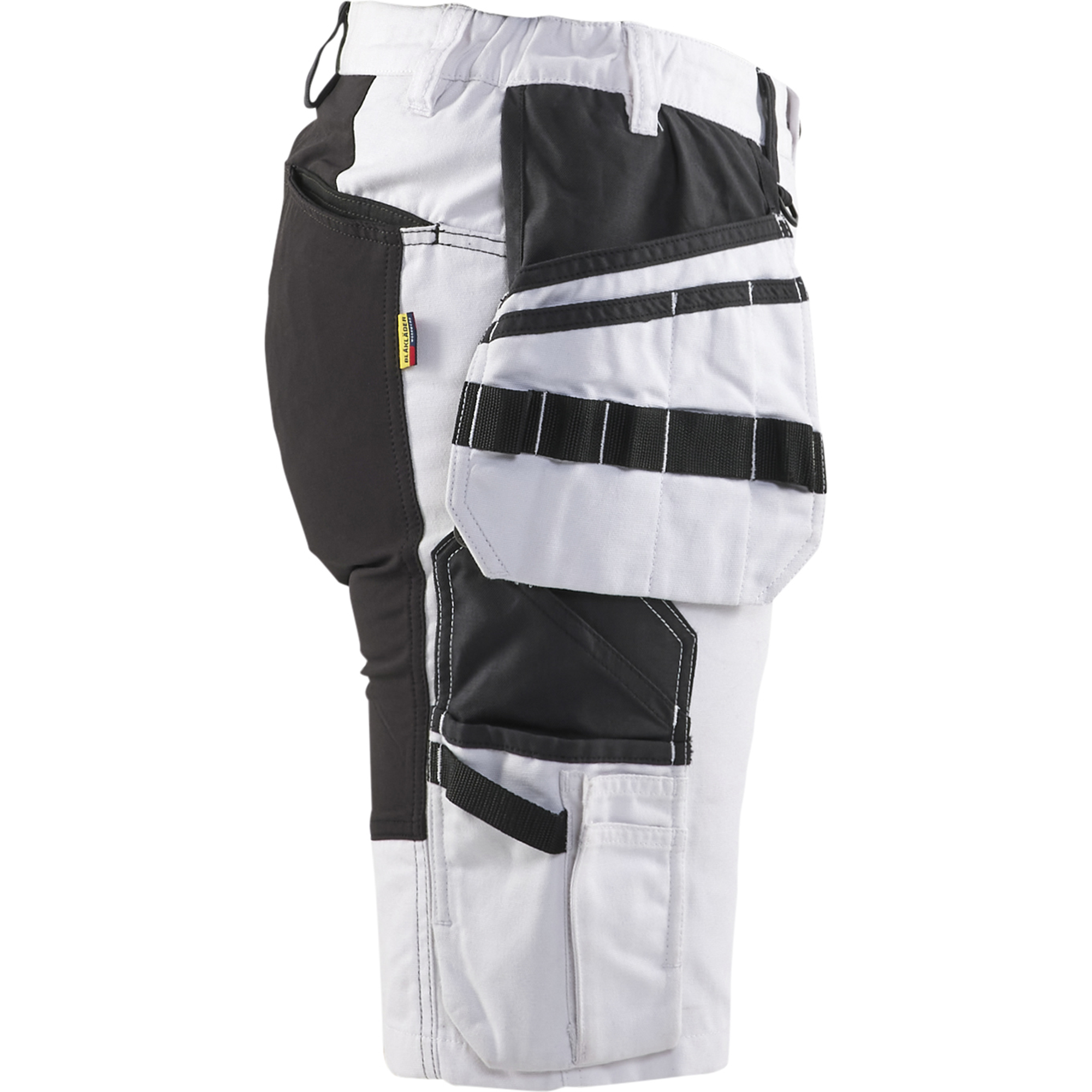 Blaklader X1900 Ladies Stretch Painters Shorts, White/Black (2)