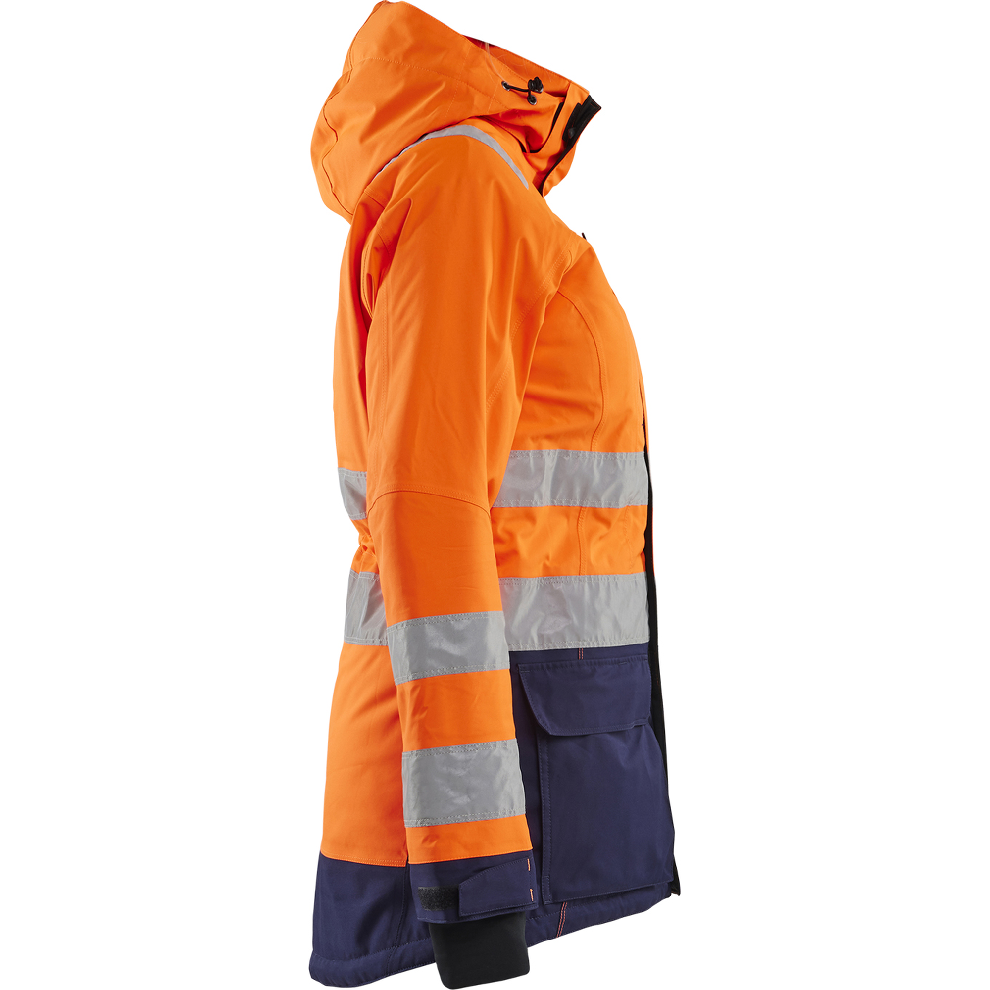 Blaklader High Vis Ladies Winter Parka, Orange/Navy Blue (2)