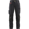 Blaklader Ladies Stretch Work Trousers, Black/Red