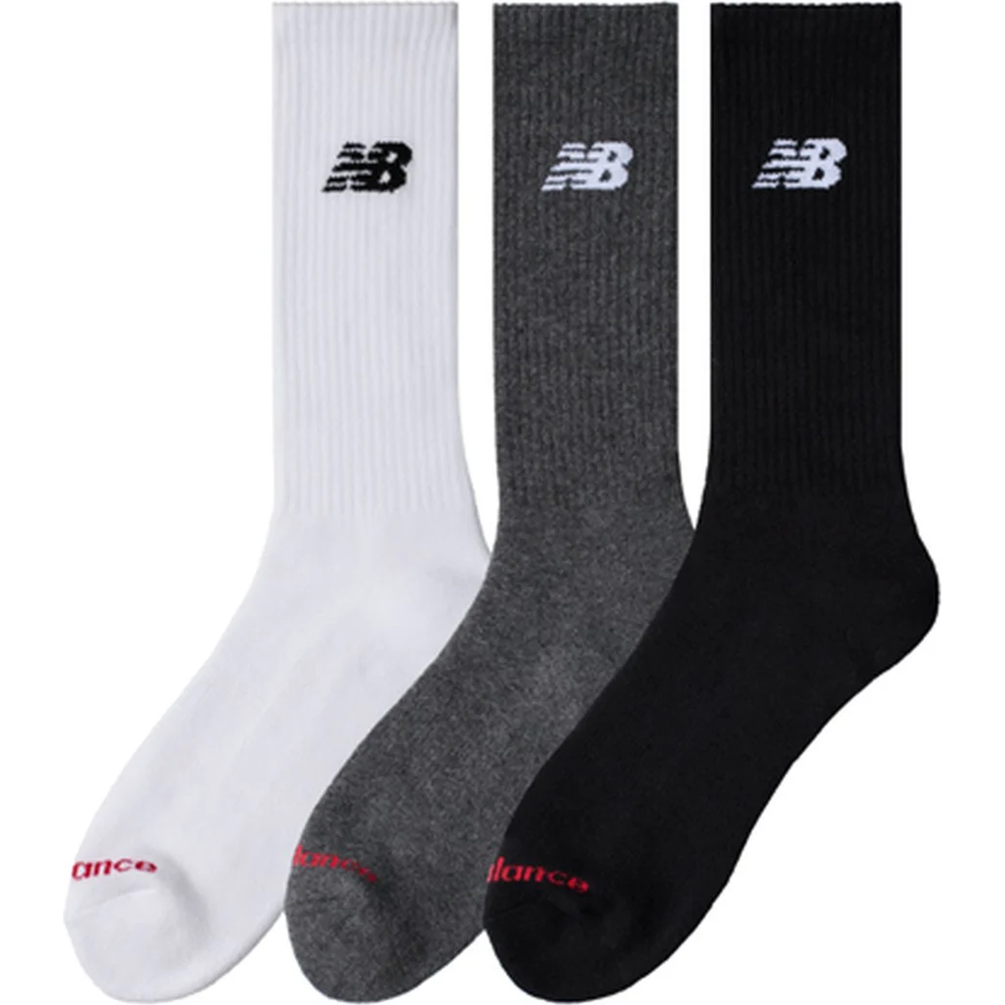 New Balance Everyday Crew Socks, Multicolor 3 pairs
