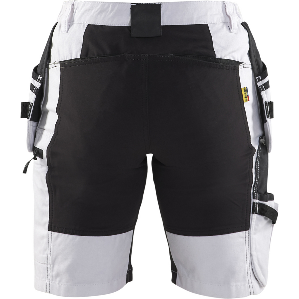 Blaklader X1900 Ladies Stretch Painters Shorts, White/Black (4)