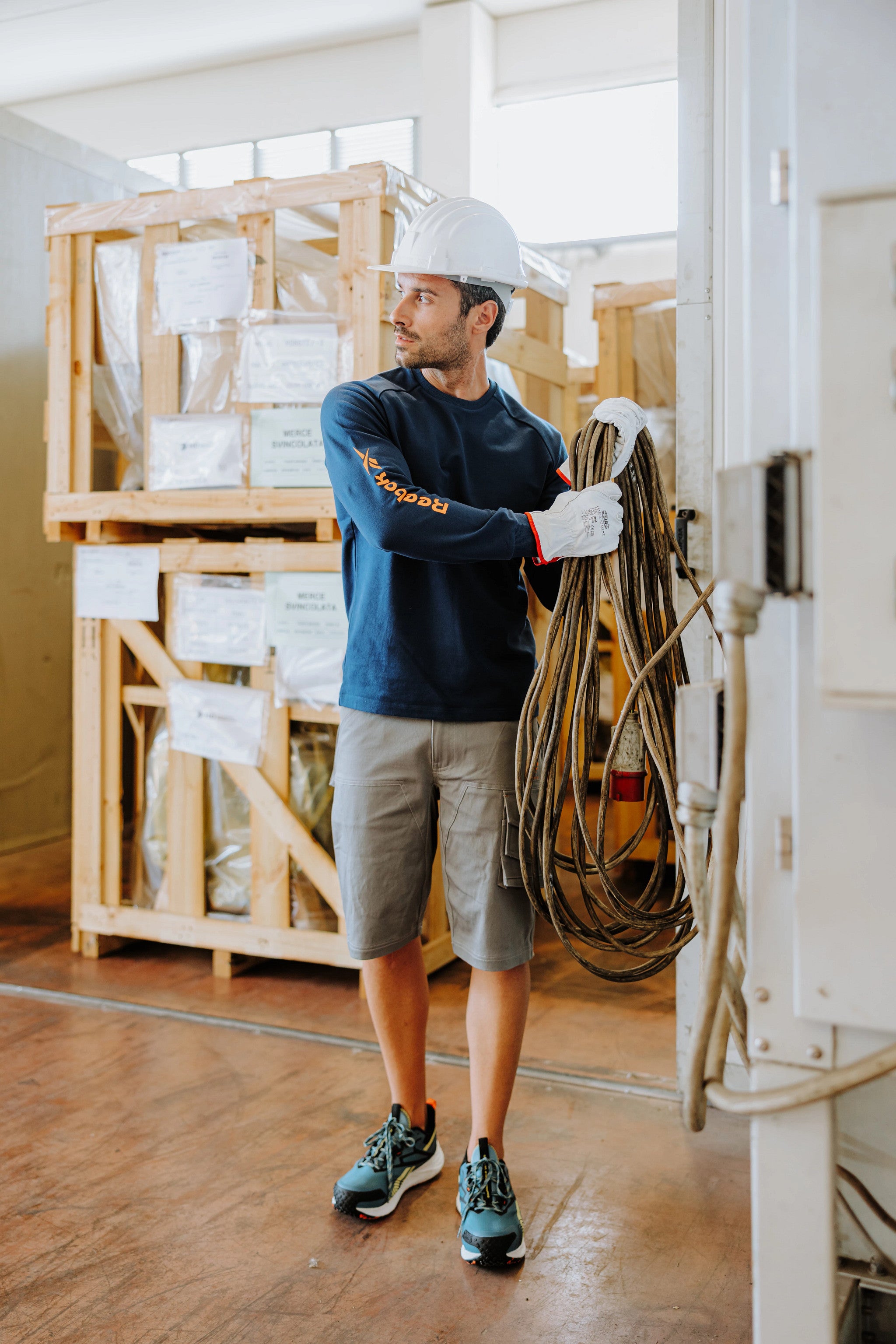 Reebok Mens Knitted Sweatshirt, Navy Blue (2)