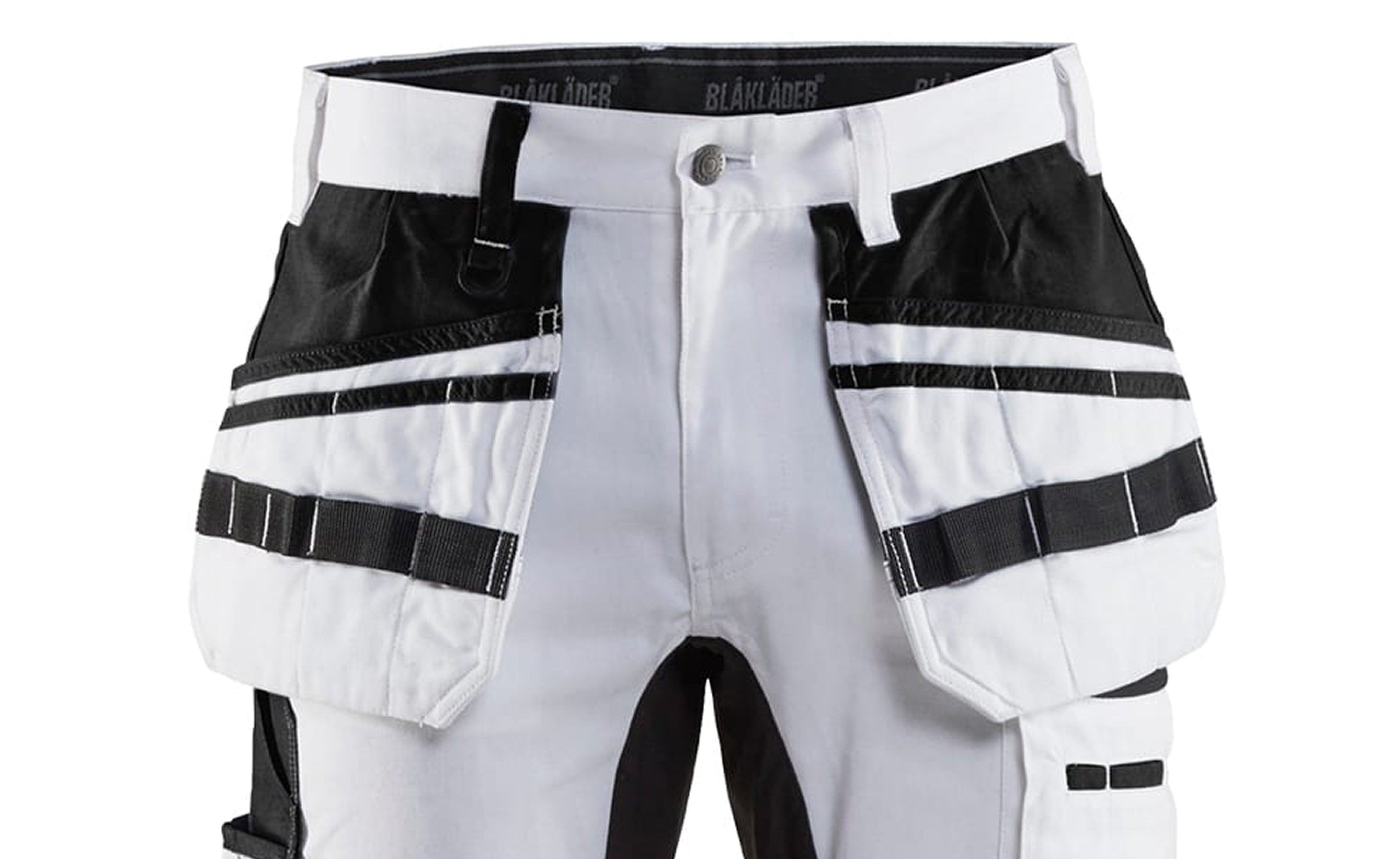 Blaklader Painter Trousers with Stretch Inserts, White/Black (5)
