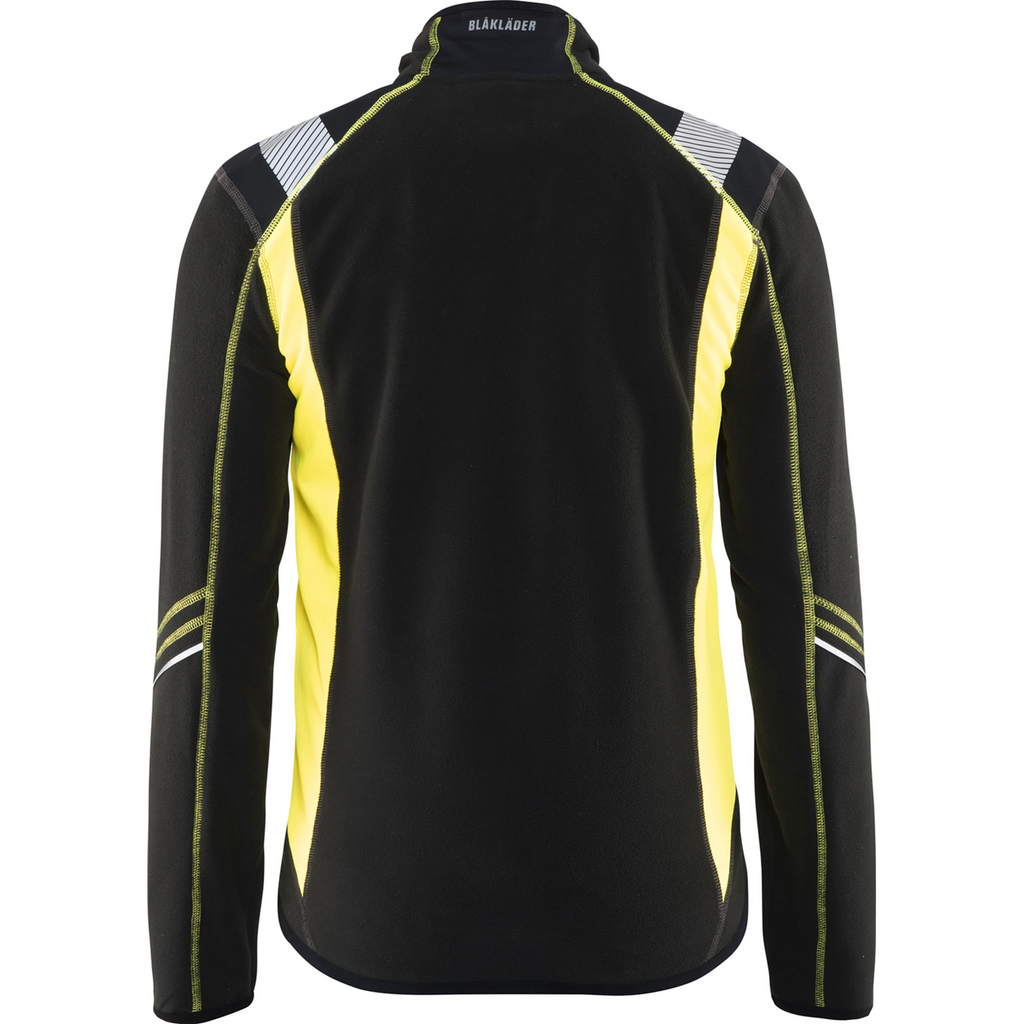 Blaklader Microfleece Jacket, Black/Yellow (3)